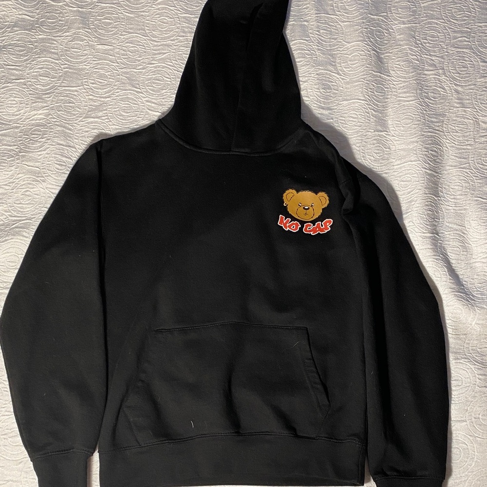 Eighty Eight Black Hoodie with Blue Label
